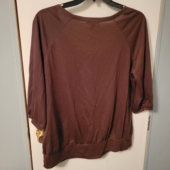 Inspire Brand Half Sleeve Beaded Neck Blouse - Picture 2 of 2